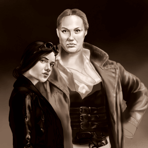 Cat Harkness and Big Sadie Eastman in The Age of Invention